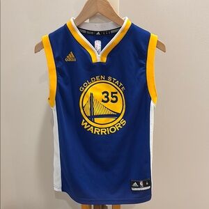 Golden State Warriors Blue and Yellow Durant Jersey
